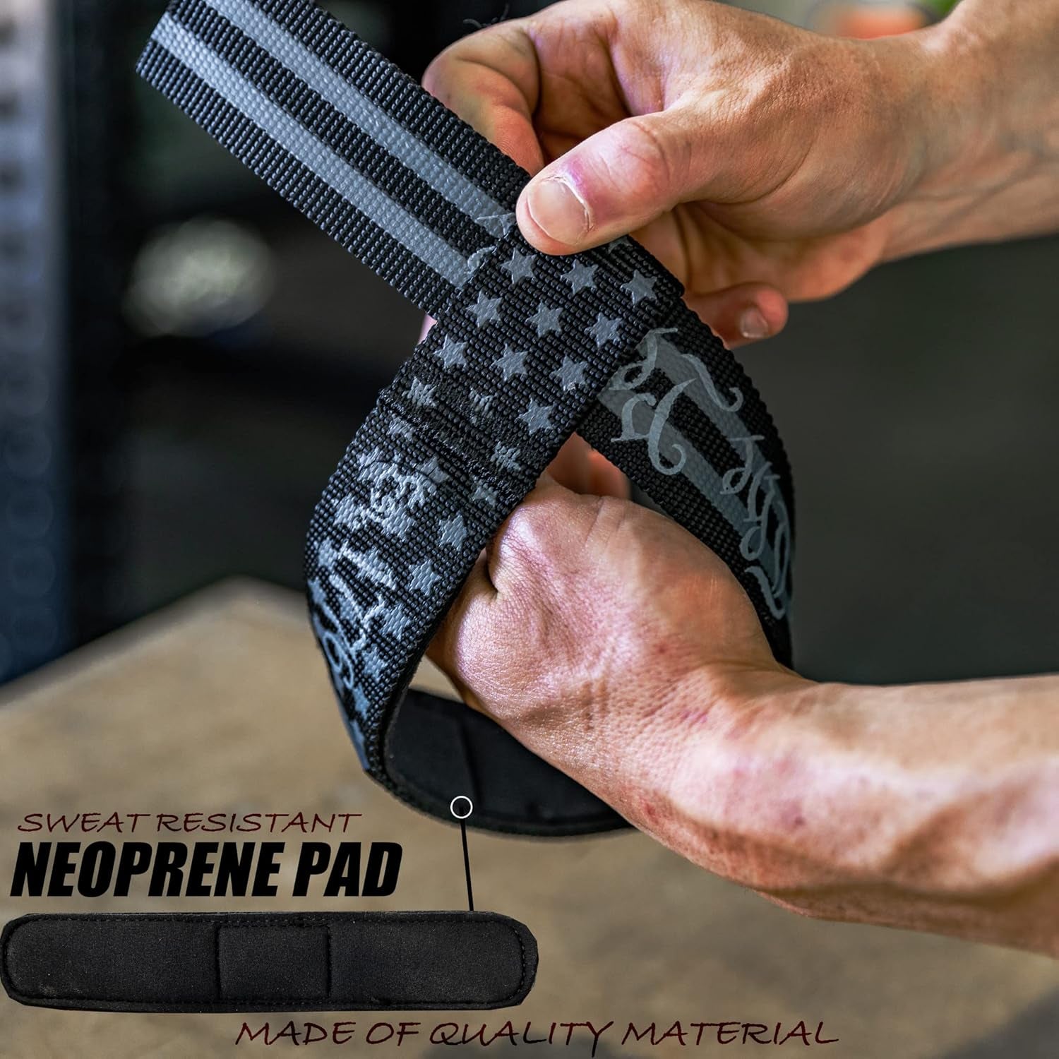 Weight Lifting Straps- Wrist Straps for Weight Lifting, Deadlifting, Exercise, Strength Training, Olympic Lifts- Pair of Gym Straps for Grip Strength on Heavy Lifts