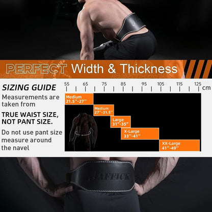 Genuine Leather Weight Lifting Belt for Men Gym Weight Belt Lumbar Back Suppo...