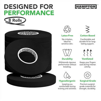 Hampton Adams | as Seen on Shark Tank | Pro Finger Tape (8-Pack) | for BJJ Bould