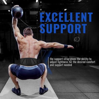 Weight Lifting Belt for Men and Women, 6 Inch, Bodybuilding & Fitness Back Support for Cross Training Workout, Squats, Lunges