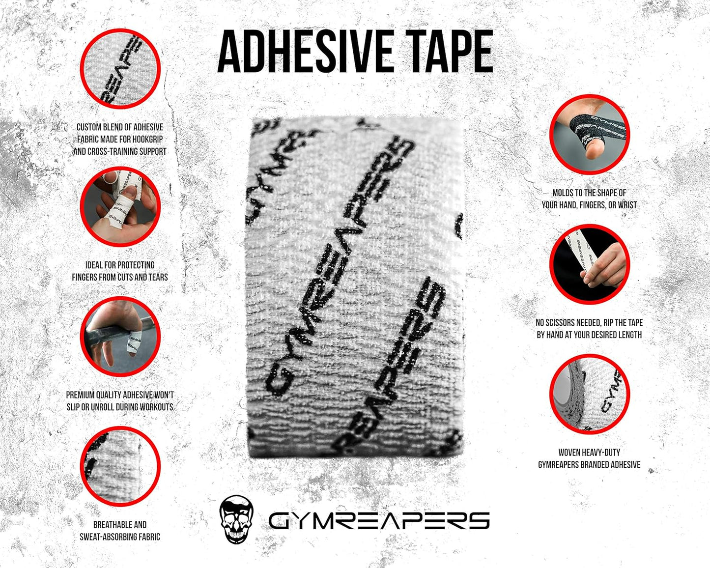 Weightlifting Adhesive Thumb Tape, Stretchy Athletic Tape Grip & Protection for Olympic Lifting, Cross Training, Powerlifting, Hookgrip