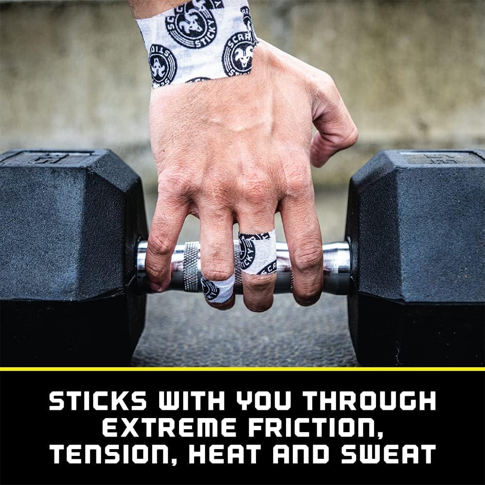 Scary Sticky Premium Athletic Tape | Weightlifting Tape | Thumb Tape for Hook Grip – Sticks with You through the Toughest Fitness Workouts and Lifts