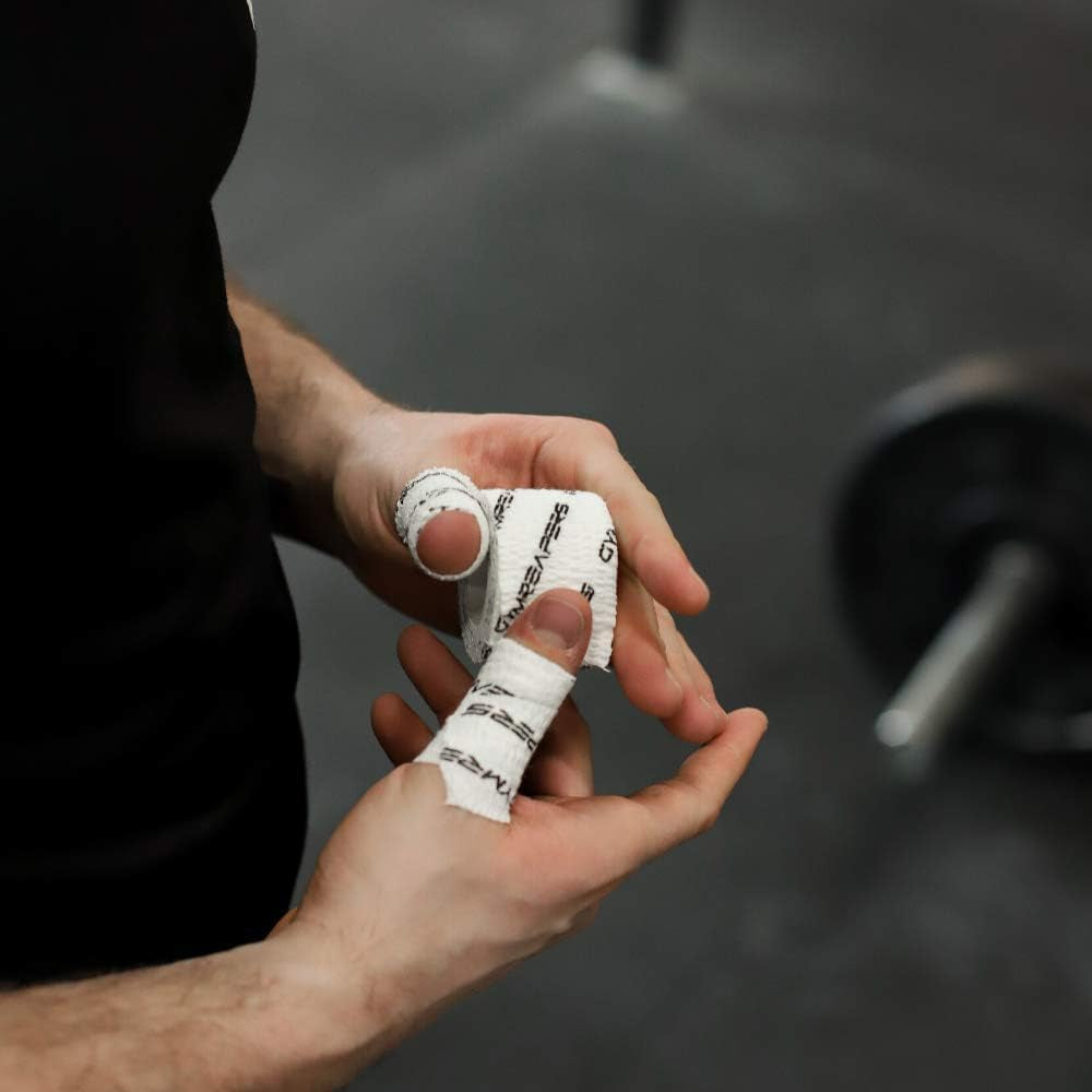 Weightlifting Adhesive Thumb Tape, Stretchy Athletic Tape Grip & Protection for Olympic Lifting, Cross Training, Powerlifting, Hookgrip