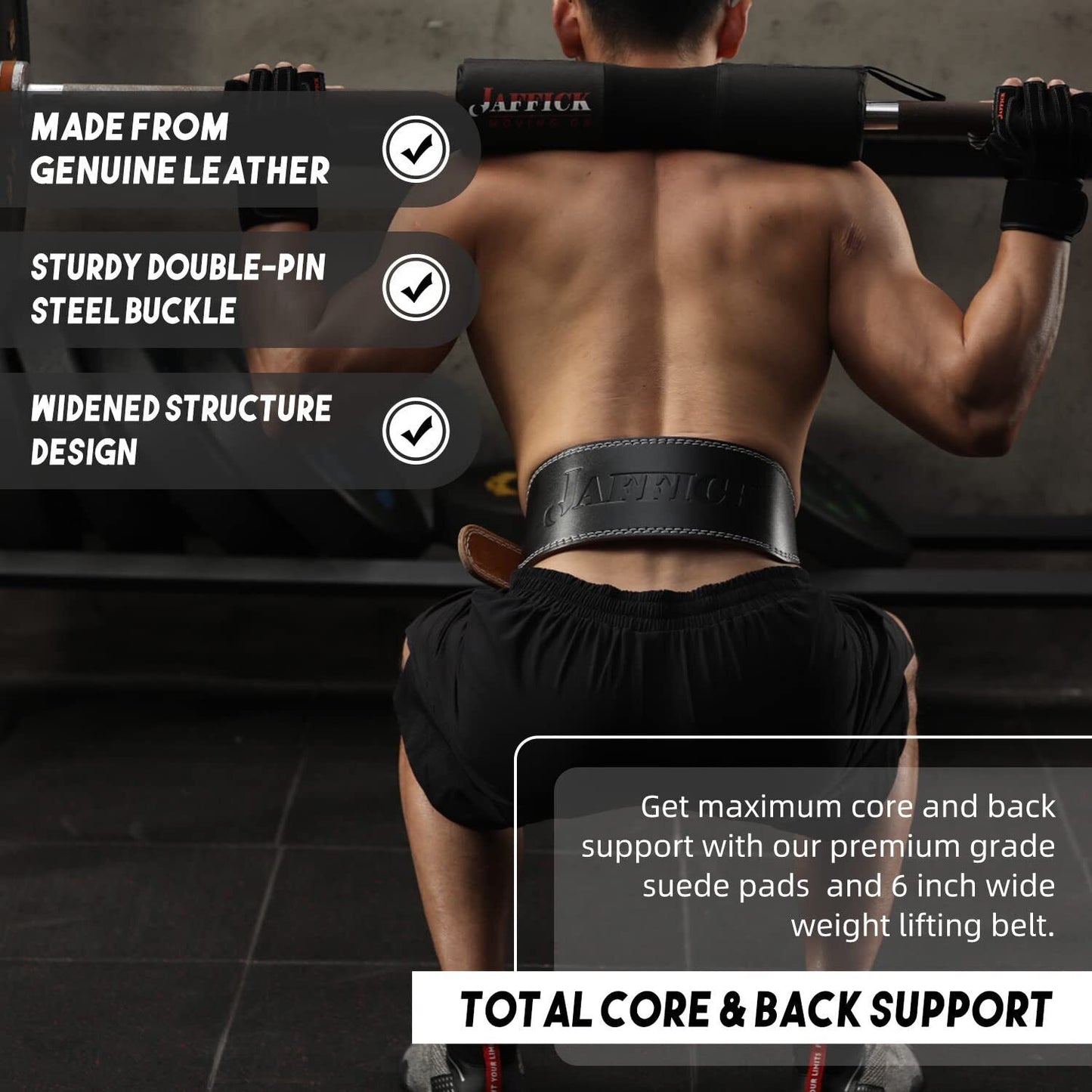 Genuine Leather Weight Lifting Belt for Men Gym Weight Belt Lumbar Back Suppo...