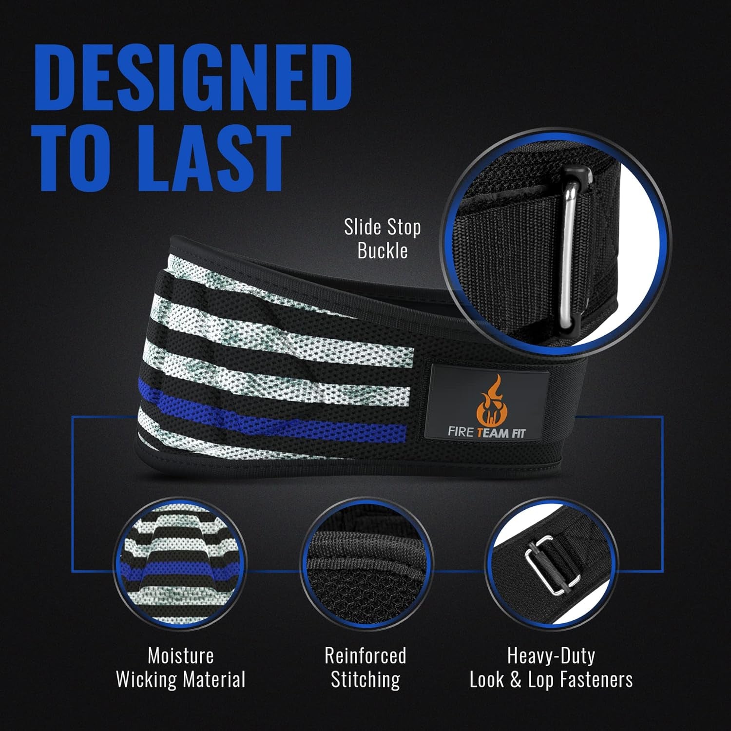 Weight Lifting Belt for Men and Women, 6 Inch, Bodybuilding & Fitness Back Support for Cross Training Workout, Squats, Lunges